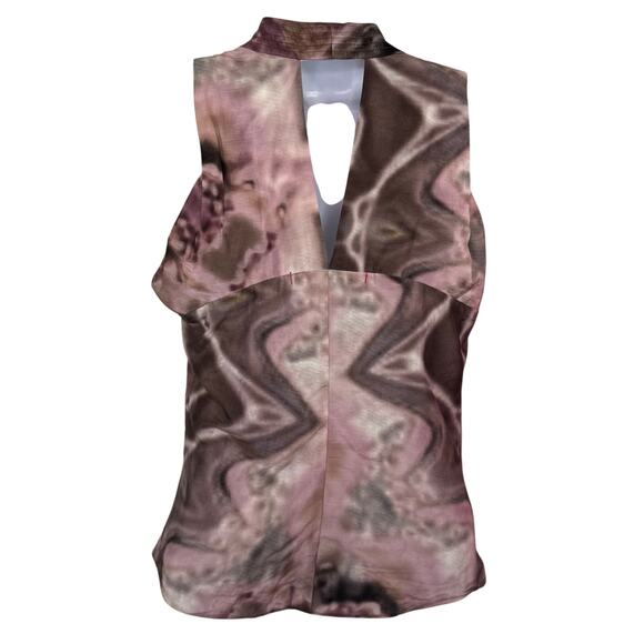 A Common Thread Sleeveless V-Neck Silk Top Size P - Picture 3 of 9